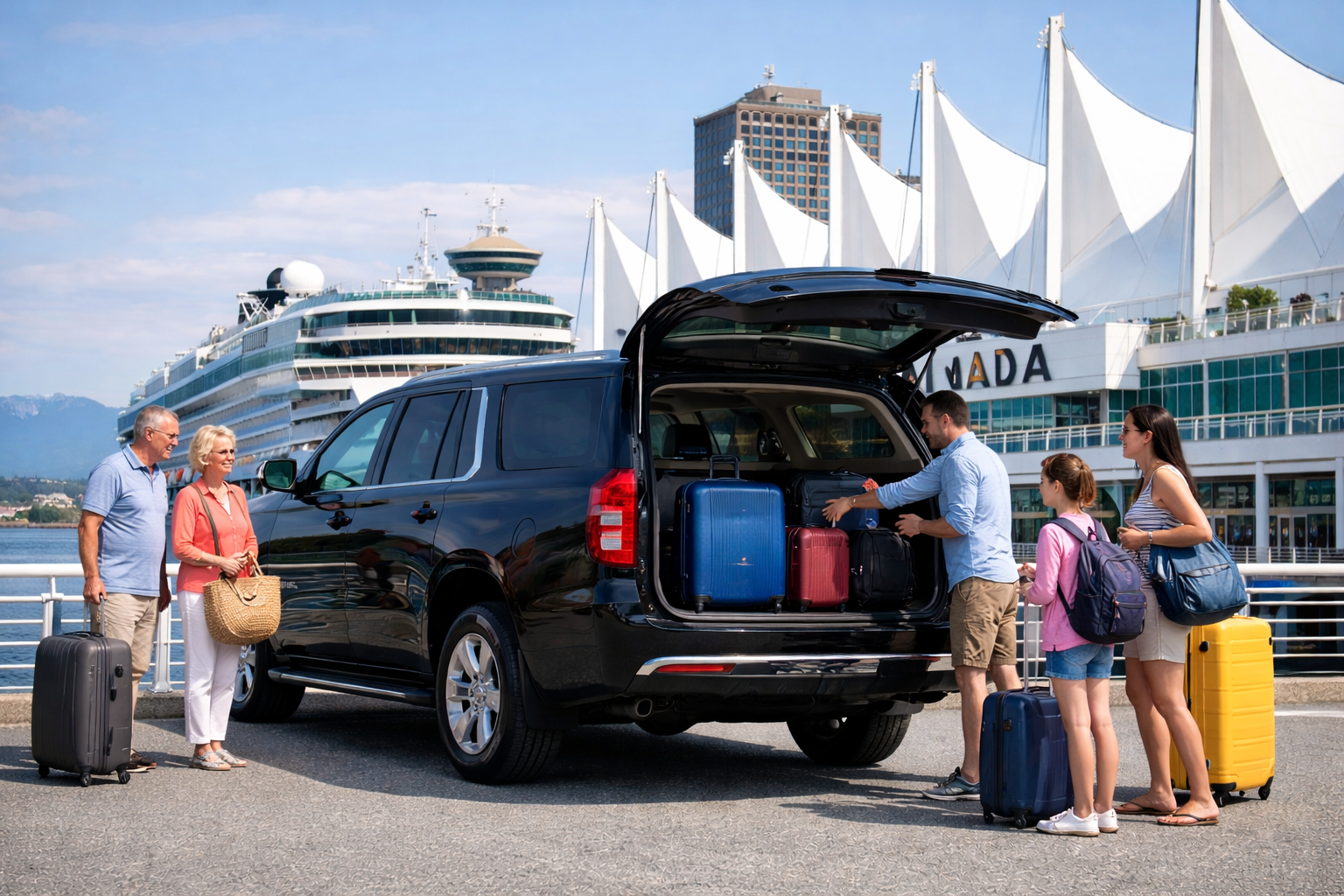Large 8 passenger SUV at Canada place 2